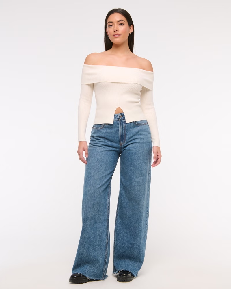 Curve Love High Rise Wide Leg Jean 52 Curve Love High Rise Wide Leg Jean