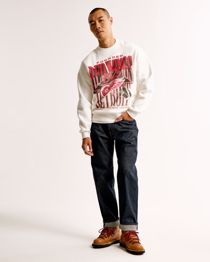 Detroit Red Wings Graphic Crew Sweatshirt 8 Detroit Red Wings Graphic Crew Sweatshirt