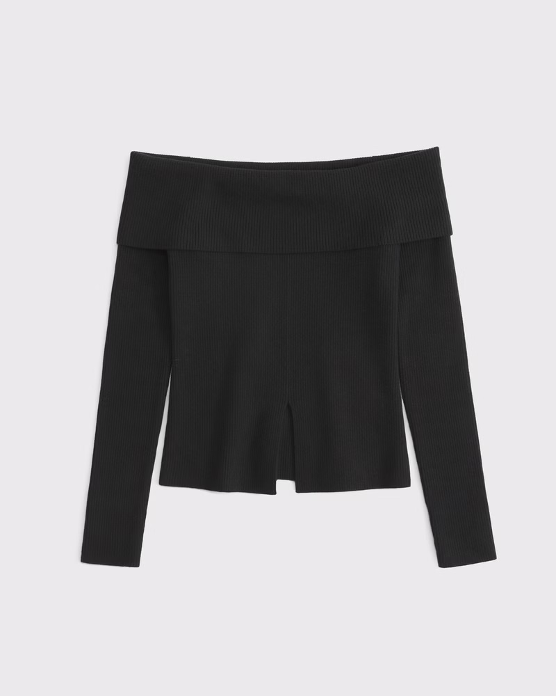 Ribbed Off-The-Shoulder Cutaway Sweater 31 Ribbed Off-The-Shoulder Cutaway Sweater