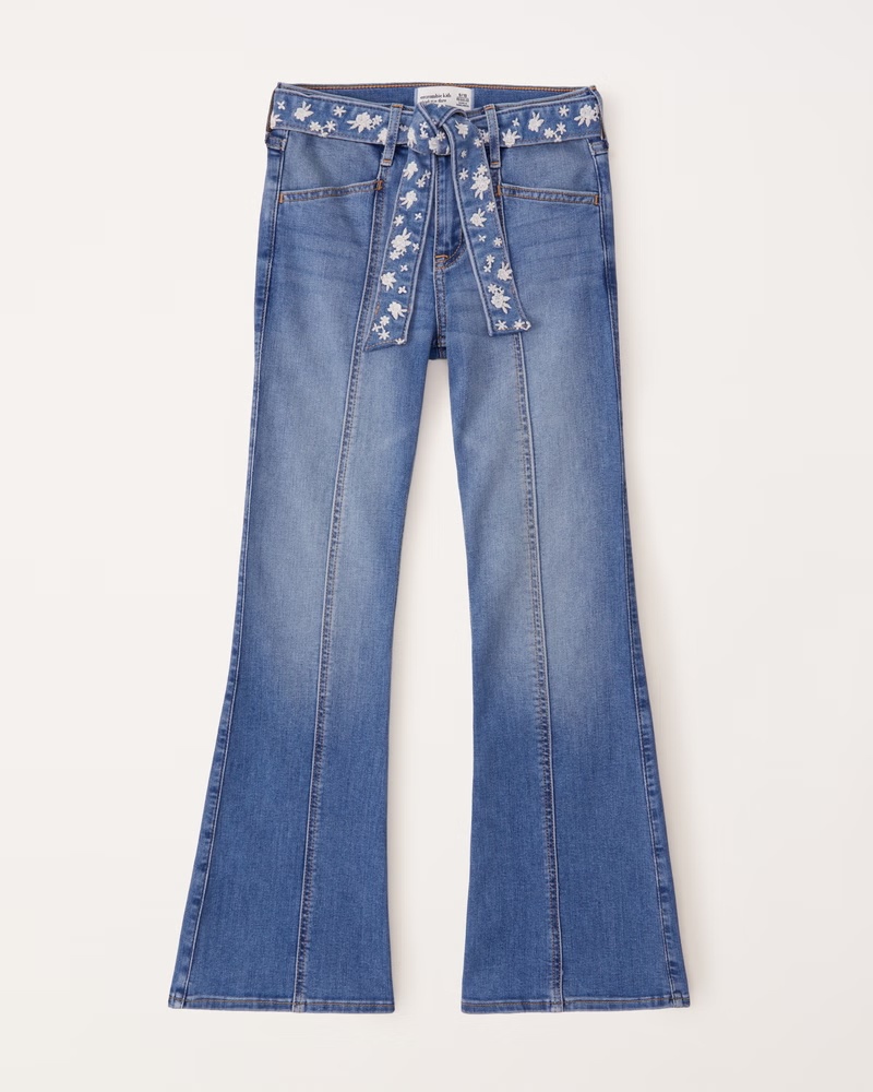 high rise belted flare jeans 1 high rise flare jeans