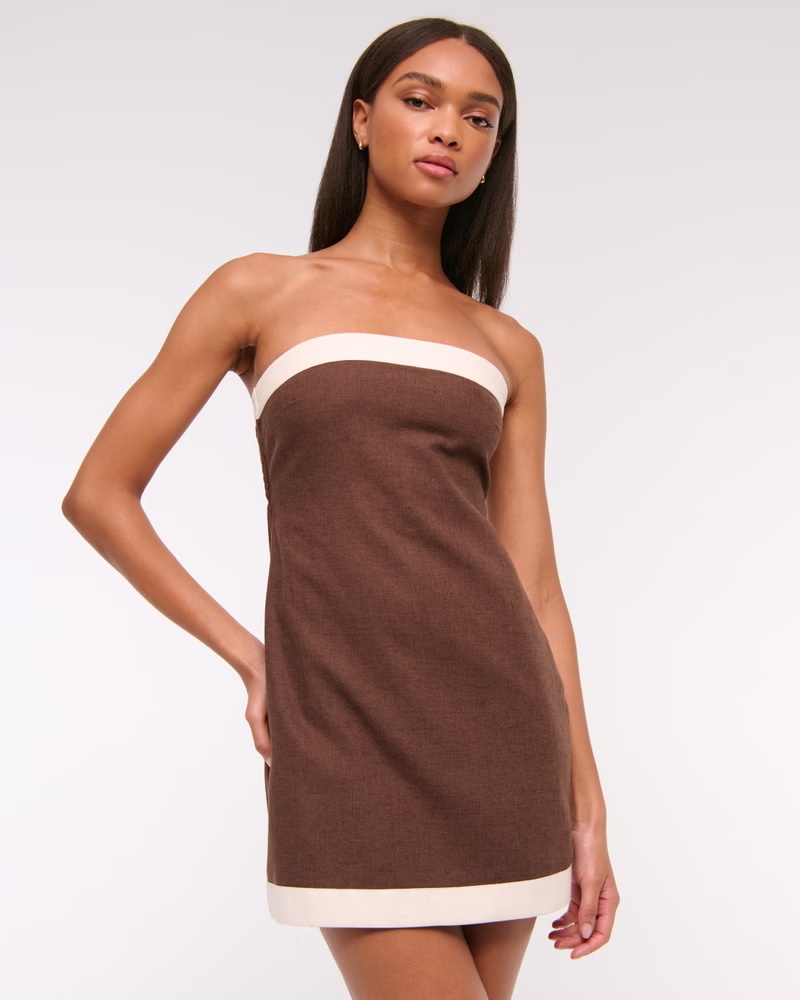 The A&F Scarlett Strapless Linen-Blend Skort 59 The A&F Scarlett Strapless Linen-Blend Skort