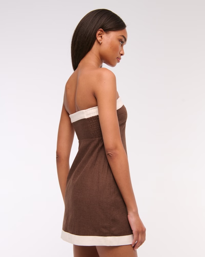 The A&F Scarlett Strapless Linen-Blend Skort 62 The A&F Scarlett Strapless Linen-Blend Skort
