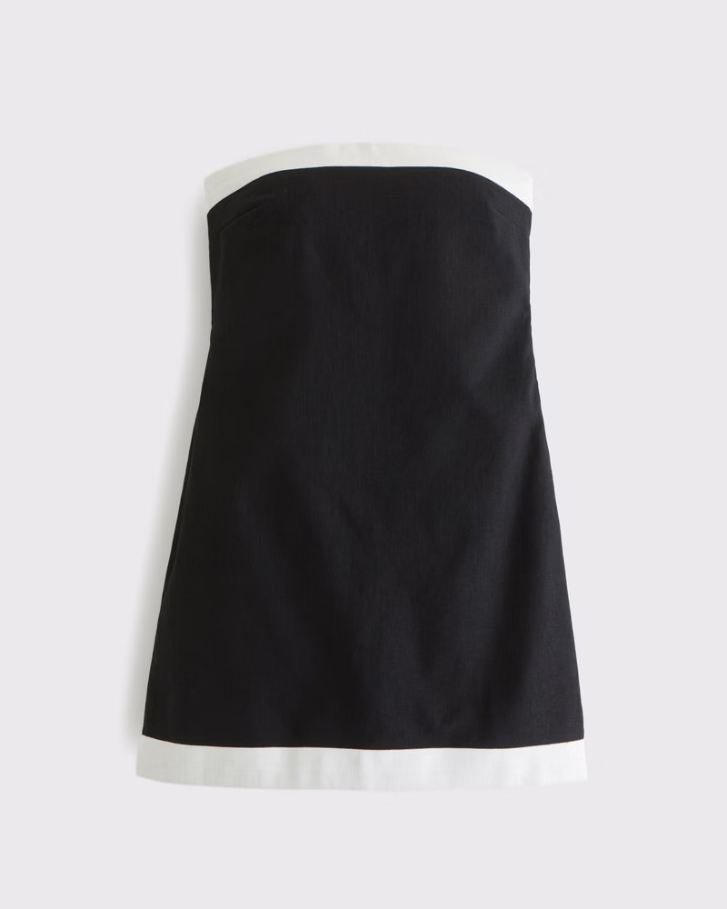 The A&F Scarlett Strapless Linen-Blend Skort 70 The A&F Scarlett Strapless Linen-Blend Skort