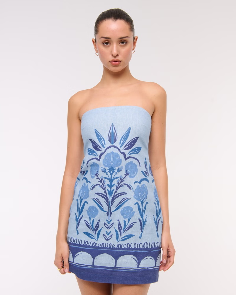 The A&F Scarlett Strapless Linen-Blend Skort 71 The A&F Scarlett Strapless Linen-Blend Skort