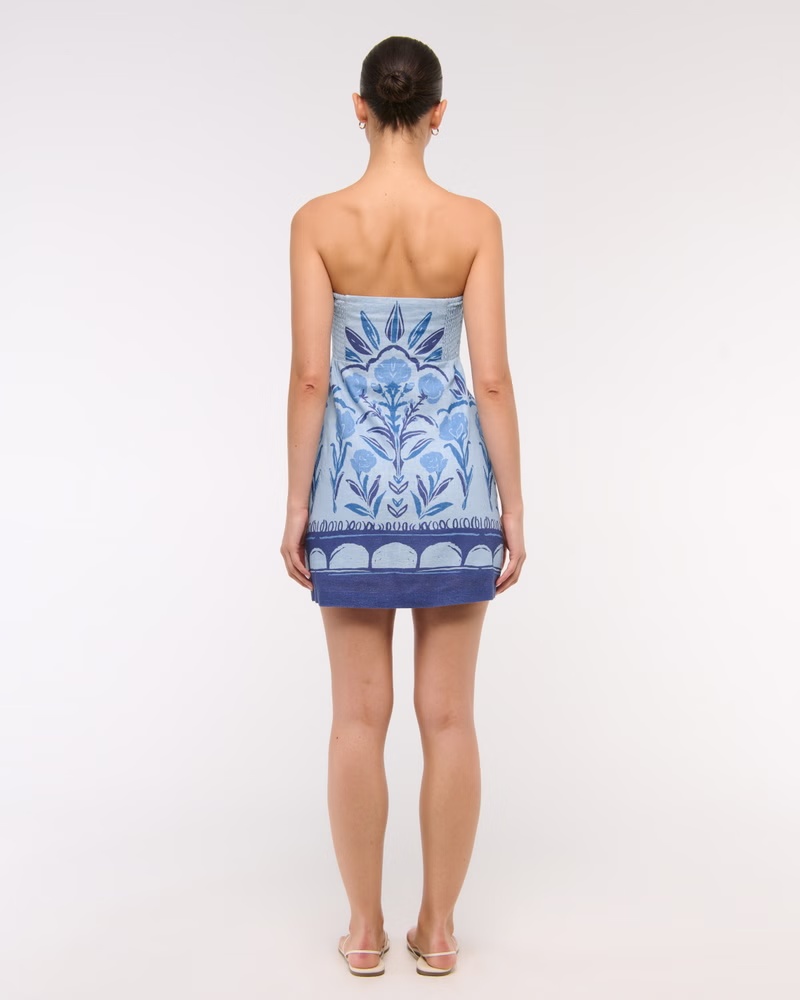 The A&F Scarlett Strapless Linen-Blend Skort 75 The A&F Scarlett Strapless Linen-Blend Skort