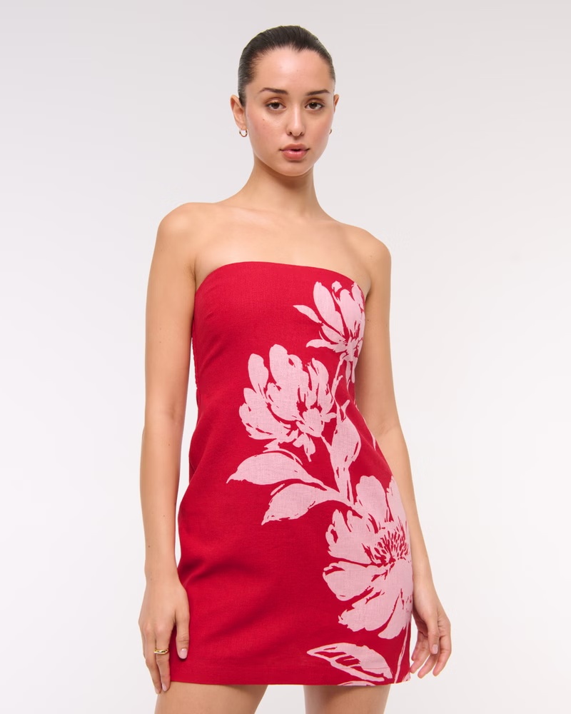 The A&F Scarlett Strapless Linen-Blend Skort 77 The A&F Scarlett Strapless Linen-Blend Skort