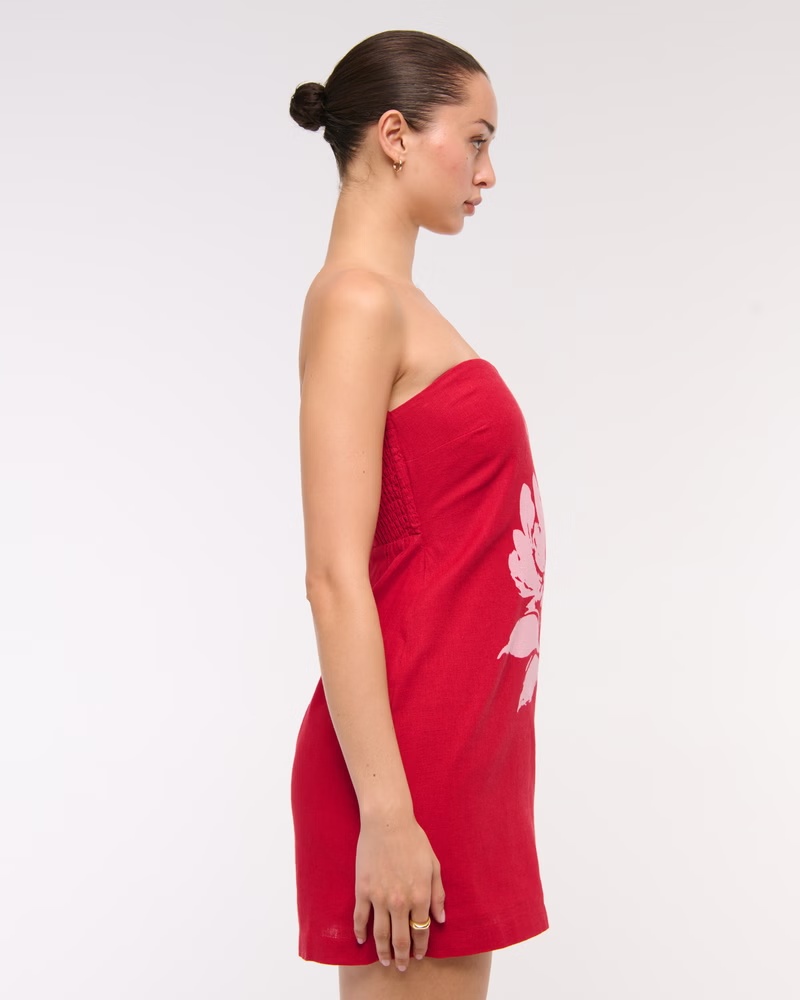 The A&F Scarlett Strapless Linen-Blend Skort 80 The A&F Scarlett Strapless Linen-Blend Skort