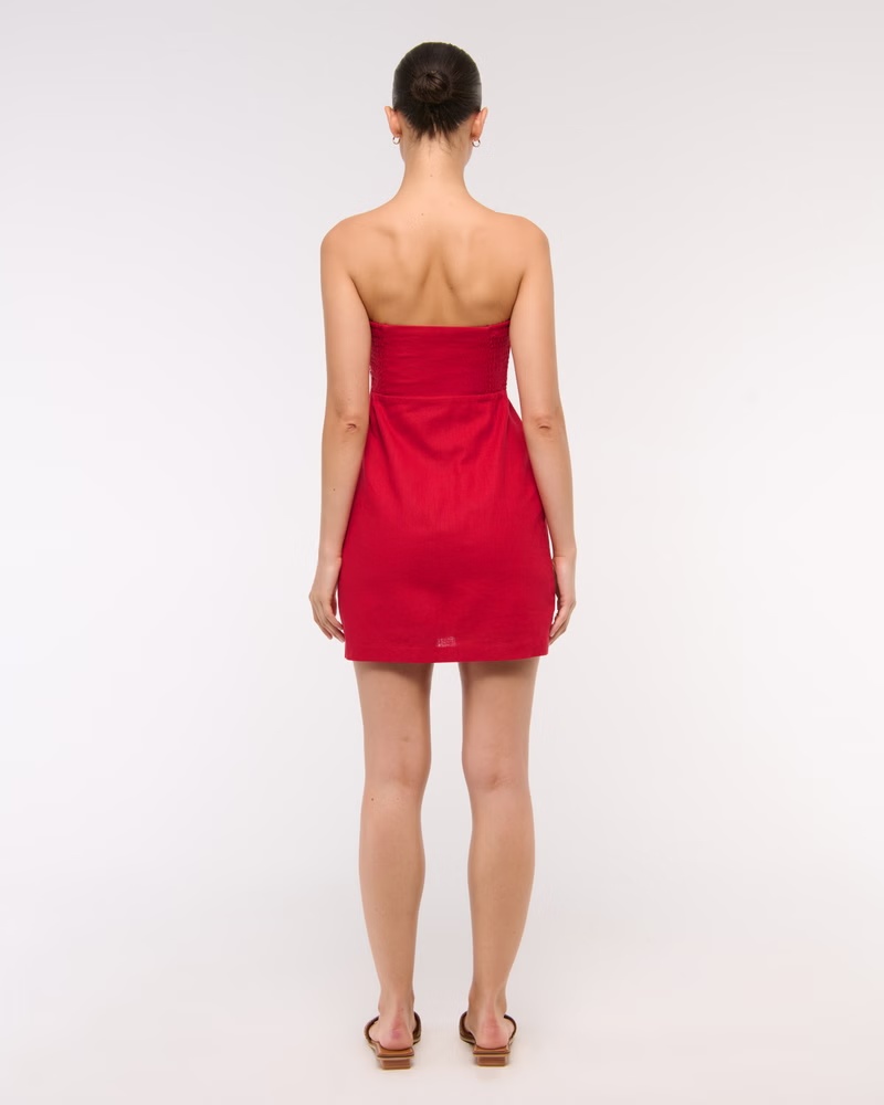 The A&F Scarlett Strapless Linen-Blend Skort 81 The A&F Scarlett Strapless Linen-Blend Skort
