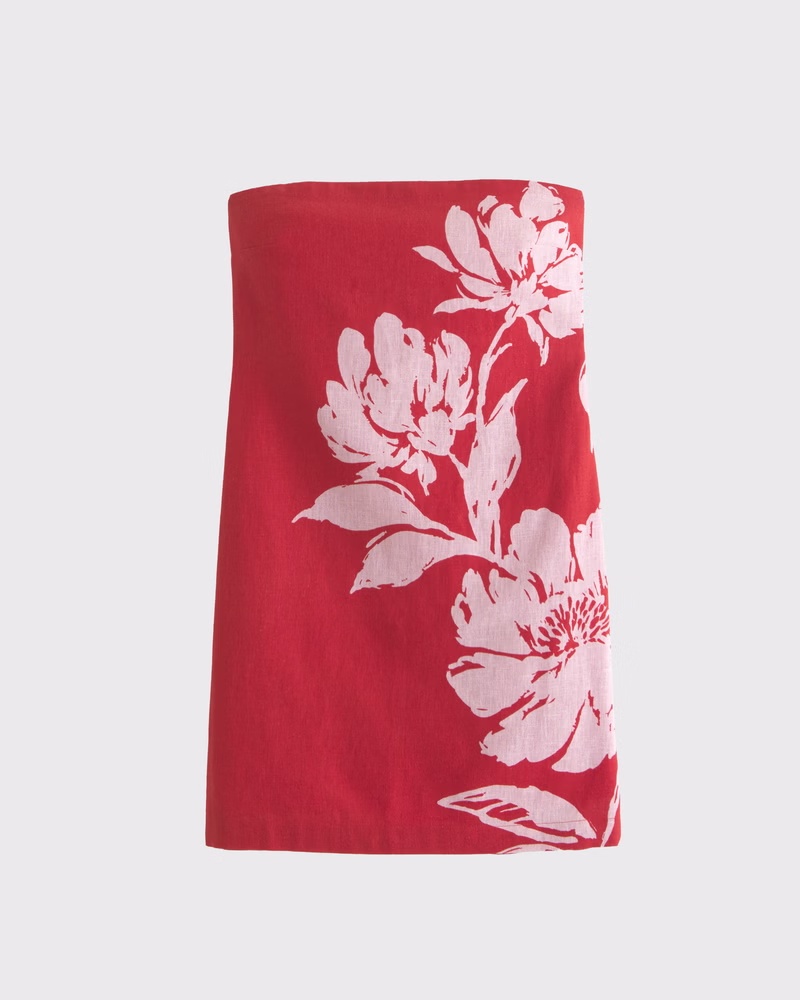 The A&F Scarlett Strapless Linen-Blend Skort 82 The A&F Scarlett Strapless Linen-Blend Skort